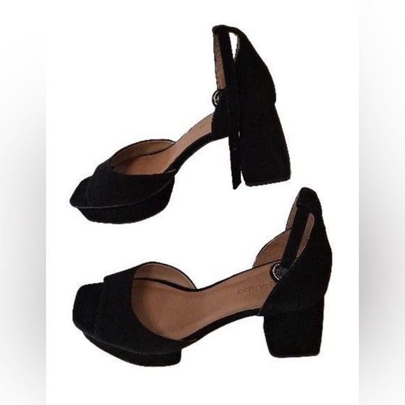 Worn once, Bernardo, size 8, Black Block High Heels, COZY! - Picture 4 of 13